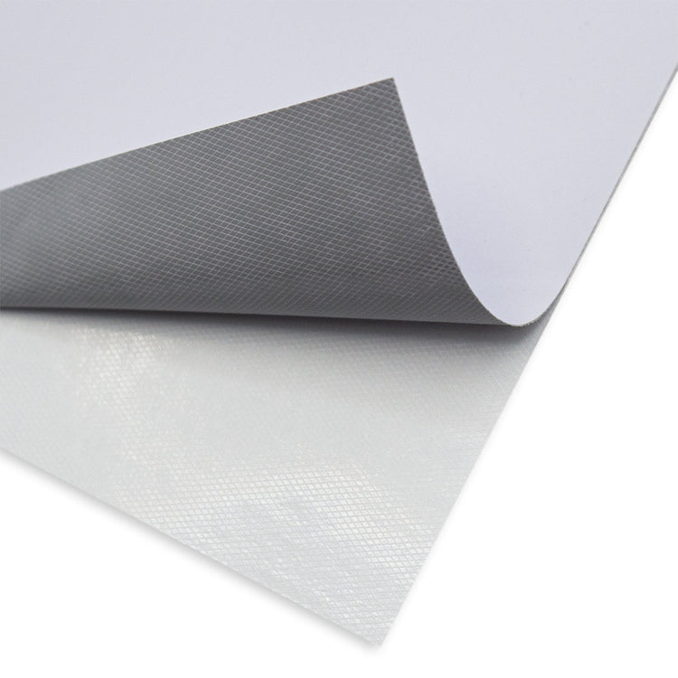 4.5 mil vinyl for signage showing a grey back bubble-free material with a double PE coated liner