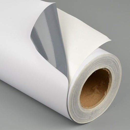 Hyperflex 4.5mil Gloss GreyBack Vinyl – Bubble-Free, Permanent Adhesive - Multiple Sizes Available