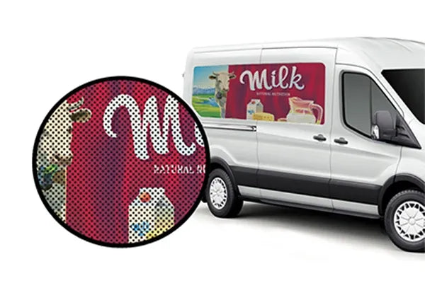 Media One Vinyl Hyperflex Window Perf for vibrant vehicle graphics and advertising